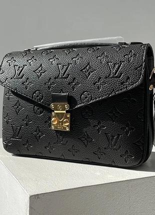 Чорна жіноча сумка louis vuitton pochette metis