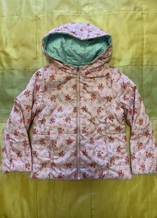 Курточка benetton двостороння на 3-5 років1 фото