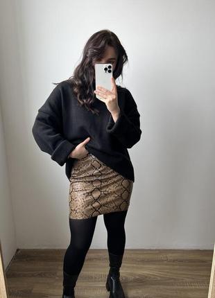 Спідниця з еко шкіри пітон