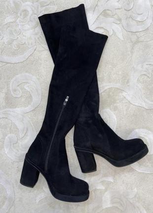 Замшевые ботфорты сапоги lottini