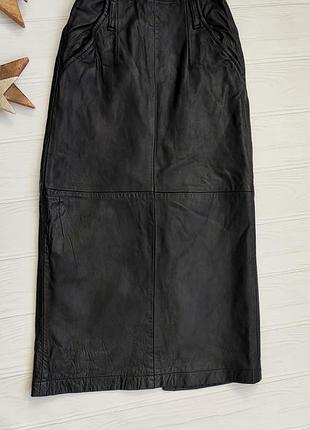 Шкіряна спідниця міді шкіра 100%