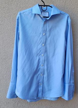 🔥 распродаж фирменная мужская рубашка charles tyrwhitt длинный рукав под запонки 48-50 г.2 фото