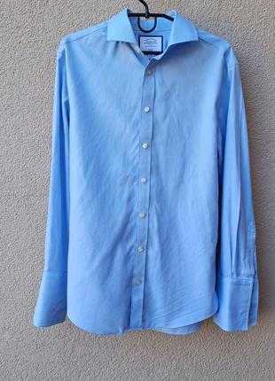 🔥 распродаж фирменная мужская рубашка charles tyrwhitt длинный рукав под запонки 48-50 г.3 фото