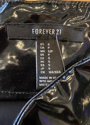 Юбка мини виниловая forever21 размер xs-s6 фото