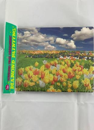 Алмазна мозаїка "тюльпани" 21х25см в грв упаковці d212611 фото