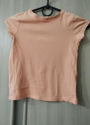 Футболка персикового цвета на девочку 5-6 лет