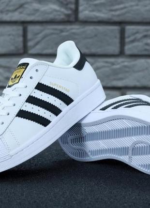 Adidas superstar white black женские кроссовки адидас суперстар3 фото