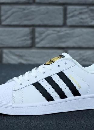 Adidas superstar white black женские кроссовки адидас суперстар4 фото