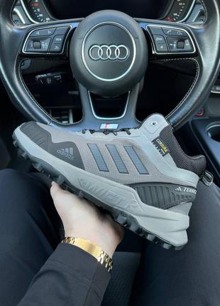 Зимові чоловічі кросівки адідас adidas terrex gore-tex cordura grey fur8 фото