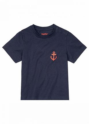 Футболка хлопковая для мальчика lupilu 372241 темно-синий