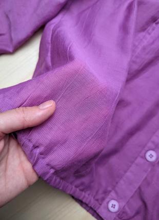 Блузка с воротником рубашка блуза фиолетовый милая шифон m l xl воротничок pardon розовый5 фото