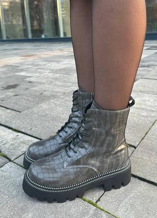 Черевики теплі boots grey (фліс, хутро)