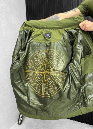 Зимняя куртка stone island олива8 фото