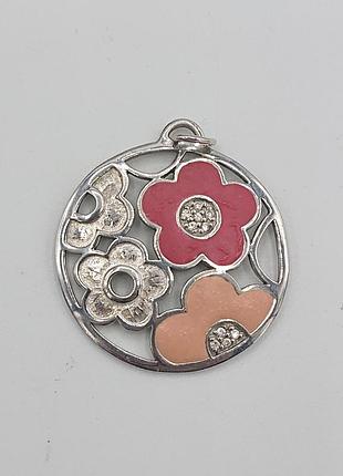 Серебряная подвеска цветы серебро 925