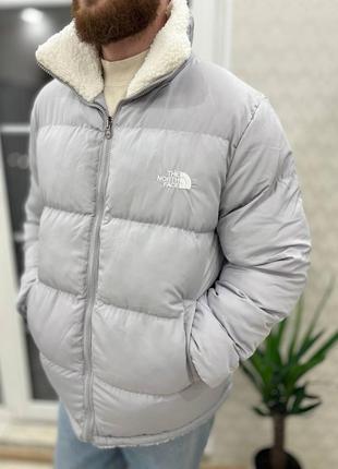 Зимова куртка the north face овчина