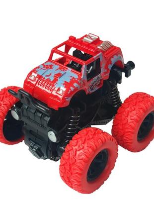Автомобиль luo инерционный трюковый красный 01755