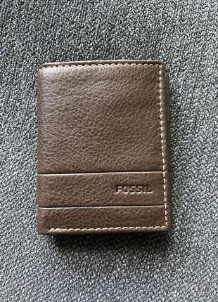 Кошелек мужской кожаный оригинал fossil lufkin trifold