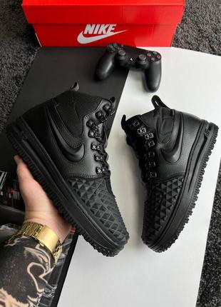 Чоловічі зимові кросівки nike lunar force 17 duckboot black fur❄️