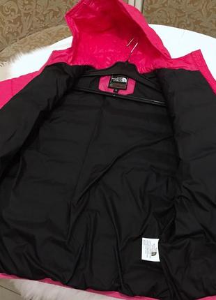 Дитячий демі пуховик бренду tnf the north face 100% down hot pink jacket оригінал.  size xl2 фото