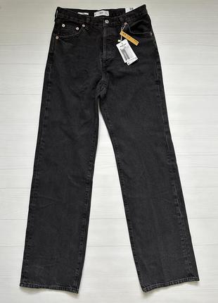 Женские черные джинсы wide leg от mango 383 фото