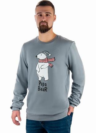 Новогодний теплый свитшот для всей семьи, джемпер мужской новогодний, новогодный мужествен...