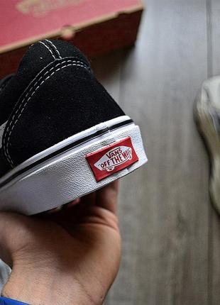 Vans old skool 'black&white'🔺 женские кроссовки венсы черные с белым4 фото