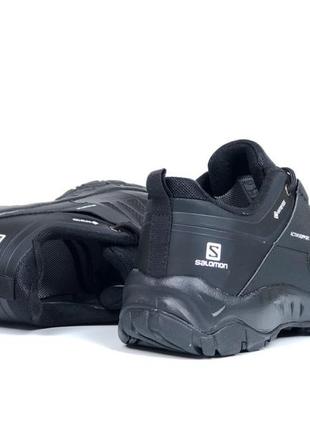 Чоловічі зимові термо кросівки salomon, чоловічі чорні термо кросівки, чоловіче термо взуття соломон7 фото