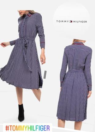 Плаття міді в принт tommy hilfiger