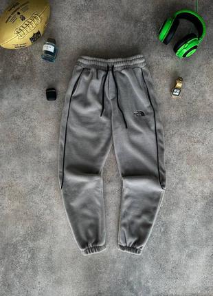 Зимние мужские спортивные штаны The North Face серого цвета