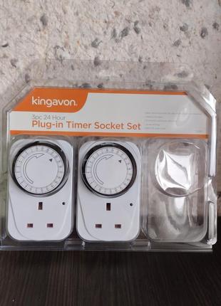 Kingavon 24-часовой белый таймер с 3 контактами и выключателем обмен