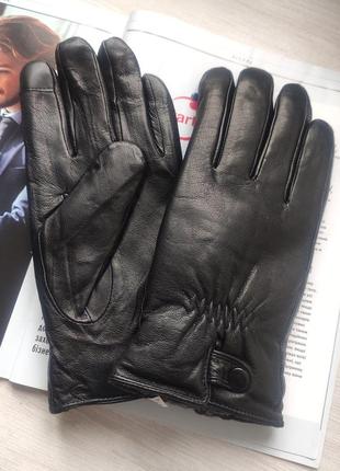Теплі чоловічі шкіряні перчатки4 фото