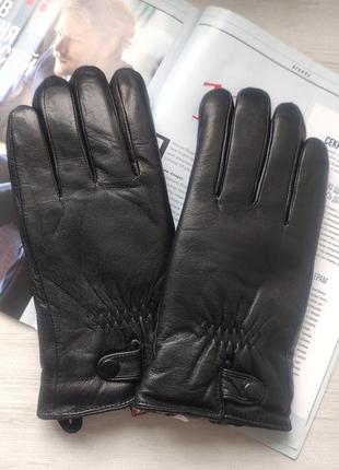 Теплі чоловічі шкіряні перчатки2 фото