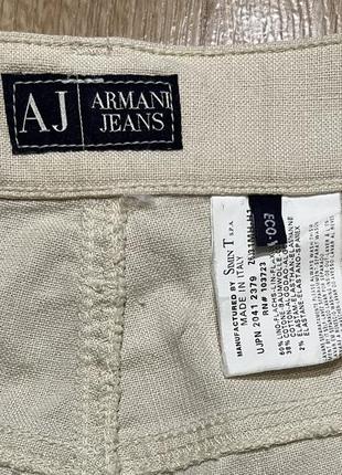 Льняные брюки armani jeans брюки emporio armani8 фото