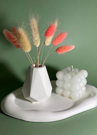 Скандинавская ваза, декоративный набор из гипса, декор для дома в скандинавском стиле, подарок на новый год2 фото