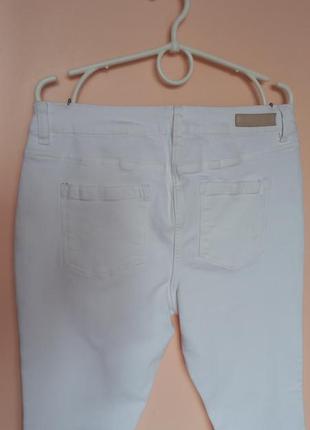 Белые хлопковые джинсы,,белые скинни, скинни, белые брюки джинс, джинсы белые 50-52 г.5 фото