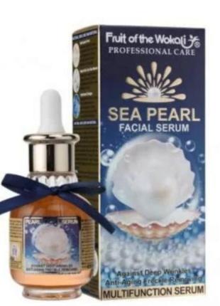 Сыворотка для лица wokali sea pearl facial serum мультифункциональная с морскими жемчугами kl014 40 мл1 фото