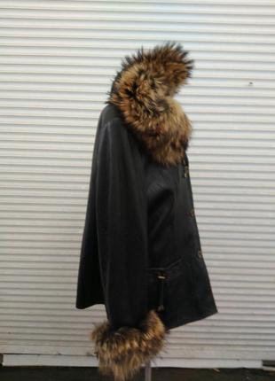 Куртка кожаная с подстежкой натульного меха-  новая.2 фото