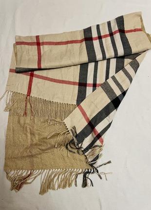 Шарф шаль палантин в стиле burberry шарф в крупную клетку