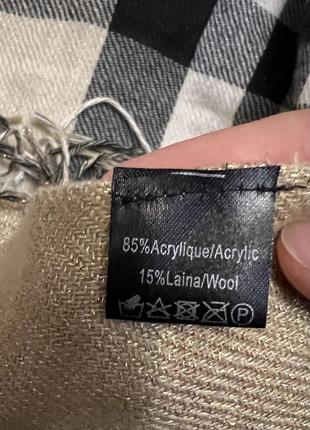Шарф шаль палантин в стиле burberry шарф в крупную клетку