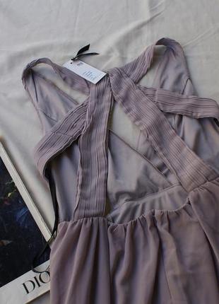 Брендовое макси длинное коктельное вечернее платье пудрового оттенка от tfnc6 фото