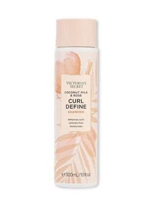 Оригинальный шампунь для вьющихся волос victoria’s secret curl define shampoo calm coconut milk &amp; rose3 фото