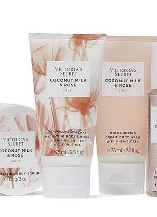 Оригінал  подарунковий набір victoria's secret calm starter kit coconut milk & rose2 фото