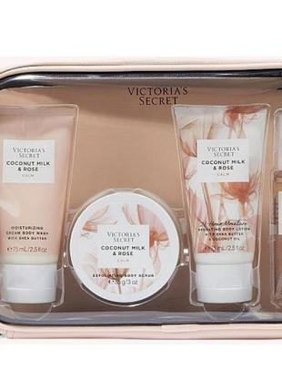 Оригинальный подарочный набор victoria’s secret calm starter kit coconut milk &amp; rose1 фото