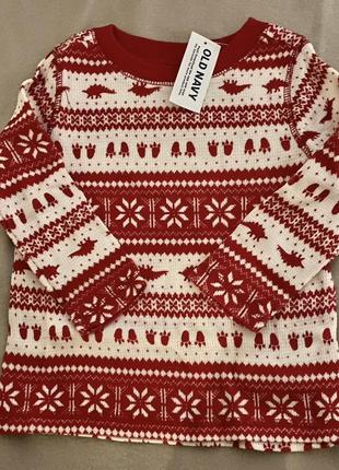 Новорічна футболка з довгим рукавом