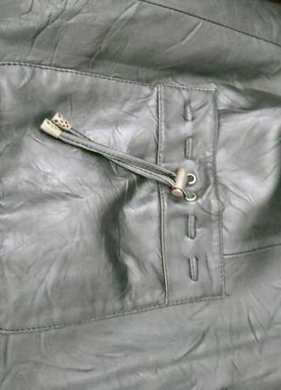 Куртка кожаная с подстежкой натульного меха-  новая.7 фото