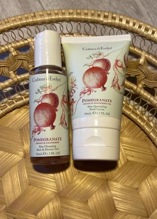 Crabtree & evelyn парфюмированный гель для душа и лосьон для тела гранат