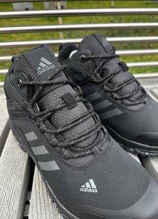 Высокие зимние мужские кроссовки с мехом в стиле adidas 🆕 зимние кроссовки адидас10 фото