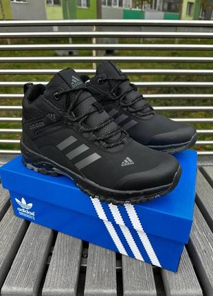 Высокие зимние мужские кроссовки с мехом в стиле adidas 🆕 зимние кроссовки адидас1 фото