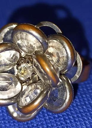 Кольцо женское бижутерия цветок2 фото
