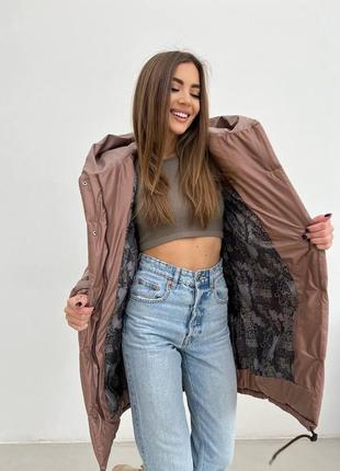 Куртка женская зимняя зефирка из экокожи разм. 42-463 фото